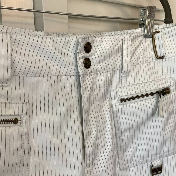 Roxy women's snowpants snowboard small white striped pinstripe - Picture 5 of 13